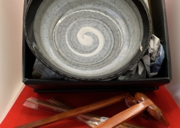 Zen Schale mit Essstäbchen aus Holz